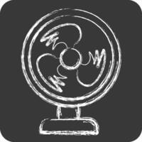 Icon Fan. related to Air symbol. chalk Style. simple design editable vector