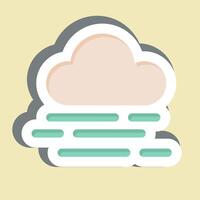 Sticker Smog. related to Air symbol. simple design editable vector