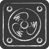 Icon Cooling Fan. related to Air symbol. chalk Style. simple design editable vector