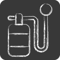 Icon Oxygen Bottle. related to Air symbol. chalk Style. simple design editable vector