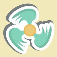 Sticker Ventilation. related to Air symbol. simple design editable vector