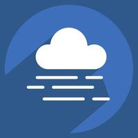 Icon Smog. related to Air symbol. long shadow style. simple design editable vector
