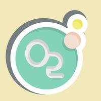 Sticker Oxygen. related to Air symbol. simple design editable vector