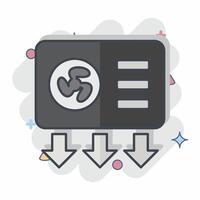 Icon Vent. related to Air symbol. comic style. simple design editable vector