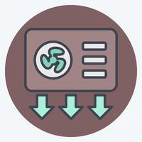Icon Vent. related to Air symbol. color mate style. simple design editable vector