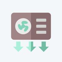 Icon Vent. related to Air symbol. flat style. simple design editable vector