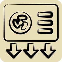 Icon Vent. related to Air symbol. hand drawn style. simple design editable vector