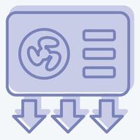 Icon Vent. related to Air symbol. two tone style. simple design editable vector