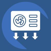 Icon Vent. related to Air symbol. long shadow style. simple design editable vector