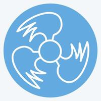 Icon Ventilation. related to Air symbol. blue eyes style. simple design editable vector