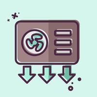 Icon Vent. related to Air symbol. MBE style. simple design editable vector