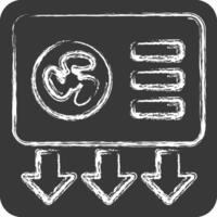 Icon Vent. related to Air symbol. chalk Style. simple design editable vector
