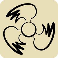 Icon Ventilation. related to Air symbol. hand drawn style. simple design editable vector