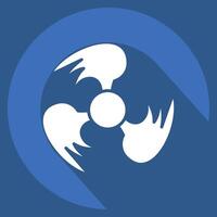 Icon Ventilation. related to Air symbol. long shadow style. simple design editable vector
