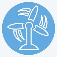 Icon Wind Turbine. related to Air symbol. blue eyes style. simple design editable vector