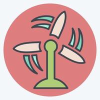 Icon Wind Turbine. related to Air symbol. color mate style. simple design editable vector