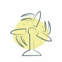 Icon Wind Turbine. related to Air symbol. Color Spot Style. simple design editable vector