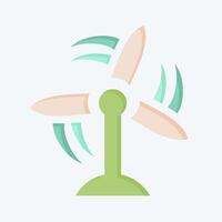 Icon Wind Turbine. related to Air symbol. flat style. simple design editable vector