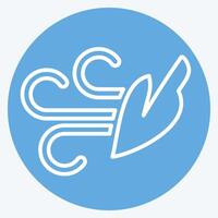 Icon Wind. related to Air symbol. blue eyes style. simple design editable vector
