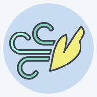 Icon Wind. related to Air symbol. color mate style. simple design editable vector