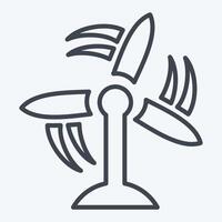 Icon Wind Turbine. related to Air symbol. line style. simple design editable vector