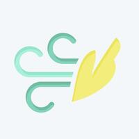 Icon Wind. related to Air symbol. flat style. simple design editable vector