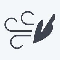 Icon Wind. related to Air symbol. glyph style. simple design editable vector