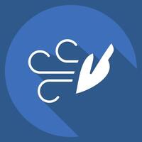Icon Wind. related to Air symbol. long shadow style. simple design editable vector