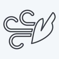 Icon Wind. related to Air symbol. line style. simple design editable vector