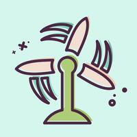 Icon Wind Turbine. related to Air symbol. MBE style. simple design editable vector