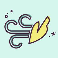 Icon Wind. related to Air symbol. MBE style. simple design editable vector