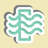 Sticker Air Filter. related to Air symbol. simple design editable vector