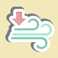 Sticker Air Pressure. related to Air symbol. simple design editable vector