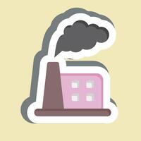 Sticker Air Pollution. related to Air symbol. simple design editable vector