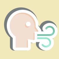 Sticker Blow. related to Air symbol. simple design editable vector