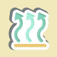 Sticker Air Flow. related to Air symbol. simple design editable vector