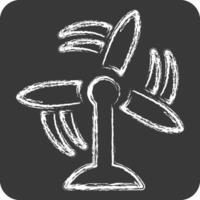 Icon Wind Turbine. related to Air symbol. chalk Style. simple design editable vector