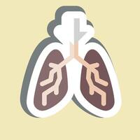 Sticker Breathe. related to Air symbol. simple design editable vector