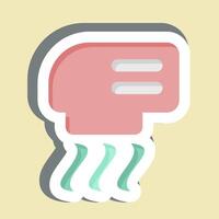 Sticker Hand Dryer. related to Air symbol. simple design editable vector