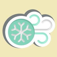 Sticker Cold Air. related to Air symbol. simple design editable vector