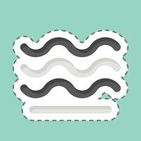 Sticker line cut Air. related to Air symbol. simple design editable vector