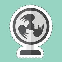 Sticker line cut Fan. related to Air symbol. simple design editable vector