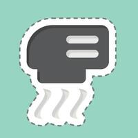 Sticker line cut Hand Dryer. related to Air symbol. simple design editable vector