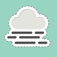 Sticker line cut Smog. related to Air symbol. simple design editable vector