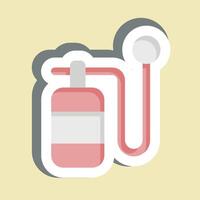 Sticker Oxygen Bottle. related to Air symbol. simple design editable vector