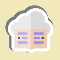 Sticker Cloud Library. related to Dropshipping symbol. design editable vector