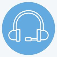 Icon Online Consulting. related to Dropshipping symbol. blue eyes style. design editable vector
