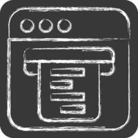 Icon Digital Receipt. related to Dropshipping symbol. chalk Style. design editable vector