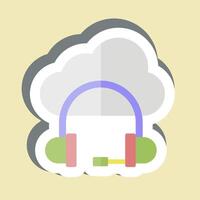 Sticker Cloud Service. related to Dropshipping symbol. design editable vector