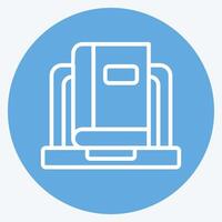 Icon Onlie Book Reading. related to Dropshipping symbol. blue eyes style. design editable vector